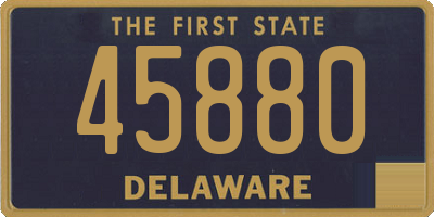 DE license plate 45880