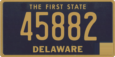 DE license plate 45882
