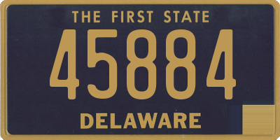 DE license plate 45884