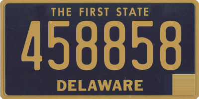 DE license plate 458858