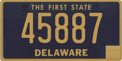 DE license plate 45887