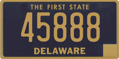 DE license plate 45888