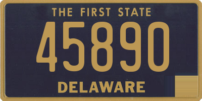 DE license plate 45890