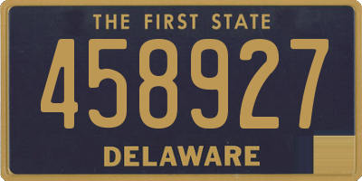 DE license plate 458927