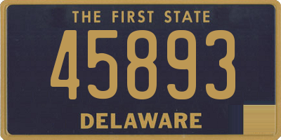 DE license plate 45893