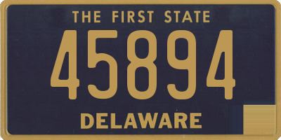 DE license plate 45894