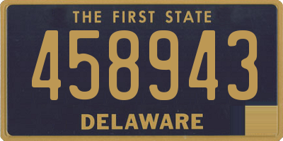 DE license plate 458943