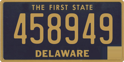 DE license plate 458949