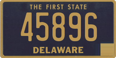 DE license plate 45896