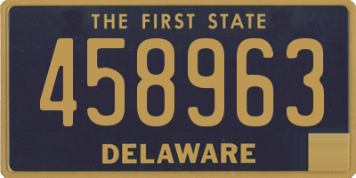 DE license plate 458963
