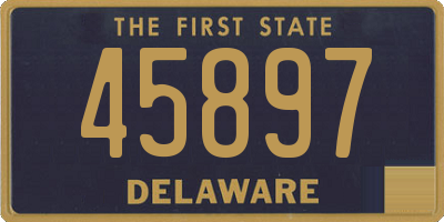 DE license plate 45897