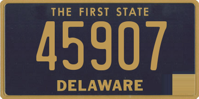 DE license plate 45907