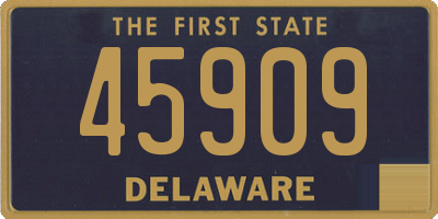 DE license plate 45909