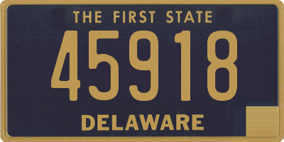 DE license plate 45918