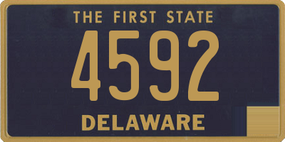 DE license plate 4592