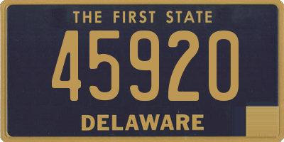 DE license plate 45920