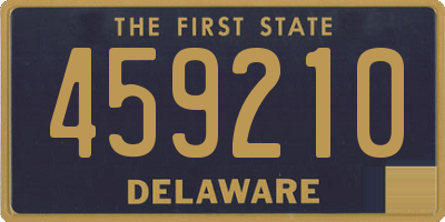 DE license plate 459210