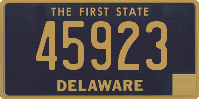 DE license plate 45923