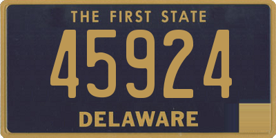 DE license plate 45924