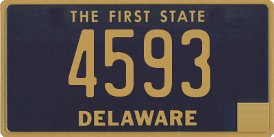 DE license plate 4593