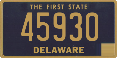 DE license plate 45930