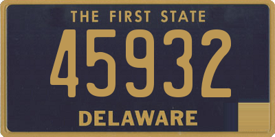 DE license plate 45932