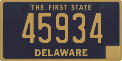 DE license plate 45934