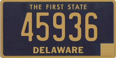 DE license plate 45936