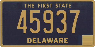 DE license plate 45937