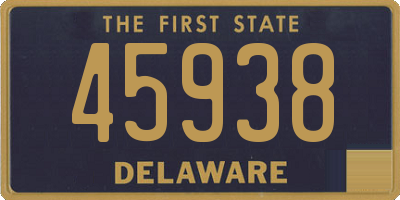 DE license plate 45938