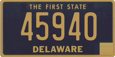 DE license plate 45940