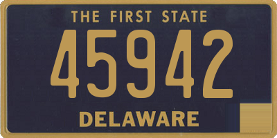 DE license plate 45942