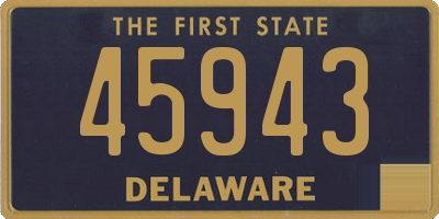 DE license plate 45943