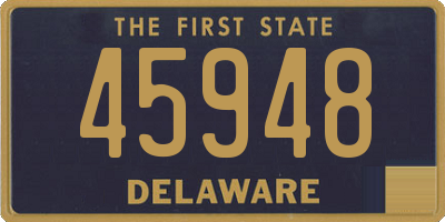 DE license plate 45948