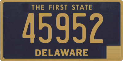 DE license plate 45952