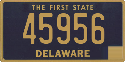 DE license plate 45956