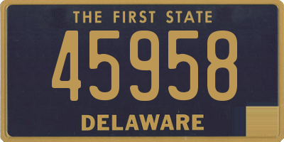 DE license plate 45958