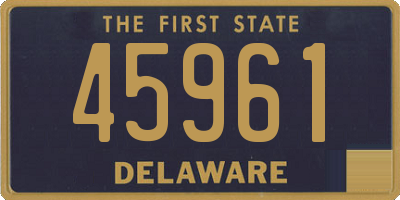 DE license plate 45961