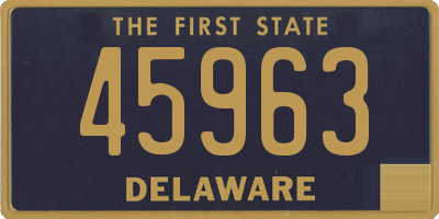 DE license plate 45963