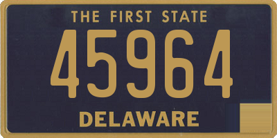 DE license plate 45964