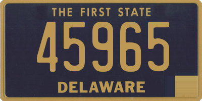 DE license plate 45965