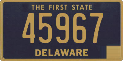 DE license plate 45967