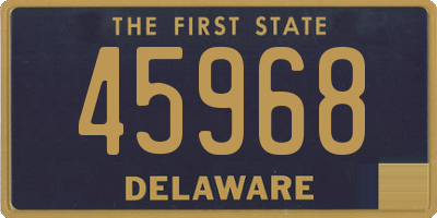 DE license plate 45968