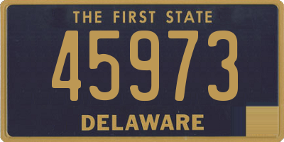 DE license plate 45973