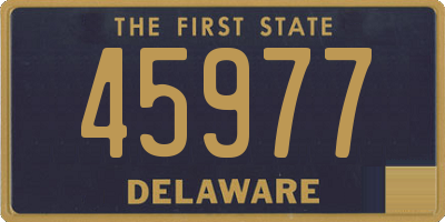 DE license plate 45977