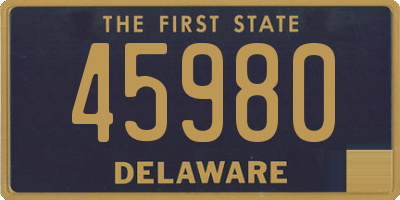 DE license plate 45980