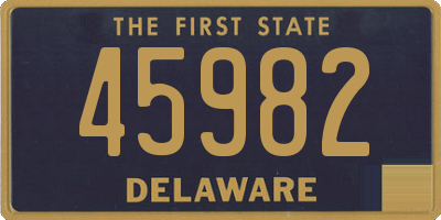 DE license plate 45982