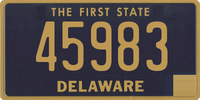 DE license plate 45983