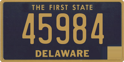 DE license plate 45984