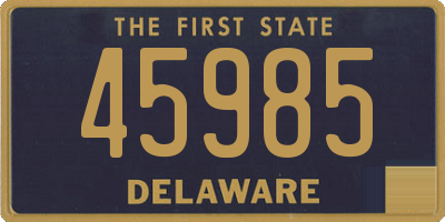 DE license plate 45985